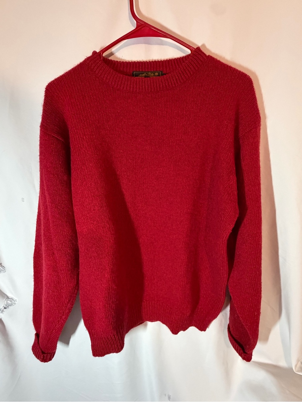 Vintage Eddie Bauer Outdoor Outfitters Red Wool Sweater Men’s Large Crewneck
